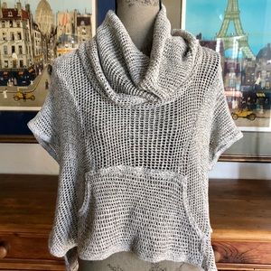 Anthropologie Open Knit Cowl Neck Sweater, XS